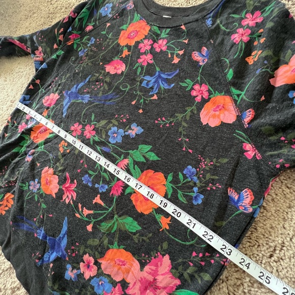 Floral Long Sleeve Crewneck Sweatshirt - Picture 3 of 4